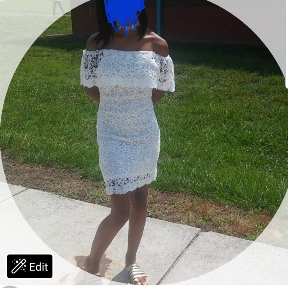 White lace dress